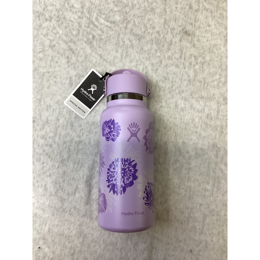 Hydro Flask Special Edition 32 oz Wide Mouth Floral Lavender Water Bottle NWT
